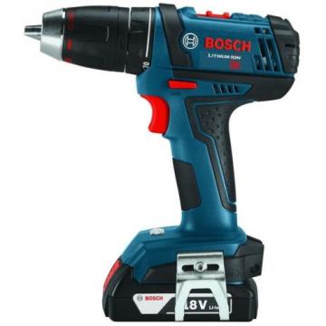 Bosch Li-Ion Drill/Driver Cordless Power Tool Kit 1/2in 18V Keyless BLUE DDB181