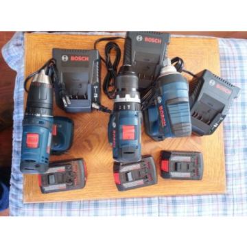 Bosch 18V Li-Ion brushless / regular tool set - 3 tools  3 battery  3 chargers