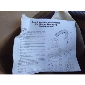 BOSCH 82989 Router Vacuum Attachment NEW NIB Complete Hose Hardware Easy to Use