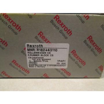 REXROTH Singapore Germany LINEAR SLIDE BEARING R182443110 ROLLENWAGEN R.RUNNER BLOCK CS