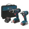 Drill Drivers Bosch 18 Volt Lithium Ion Compact Tough Kit Fix Wood Tool Set NEW