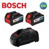 Bosch 18V Cordless Charging Kit with 2x 6.3Ah EneRacer Battery Packs &amp; Charger #1 small image