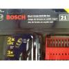 BOSCH 21-PC BLACK OXIDE TWIST DRILL BIT SET WITH CASE NEW #6 small image