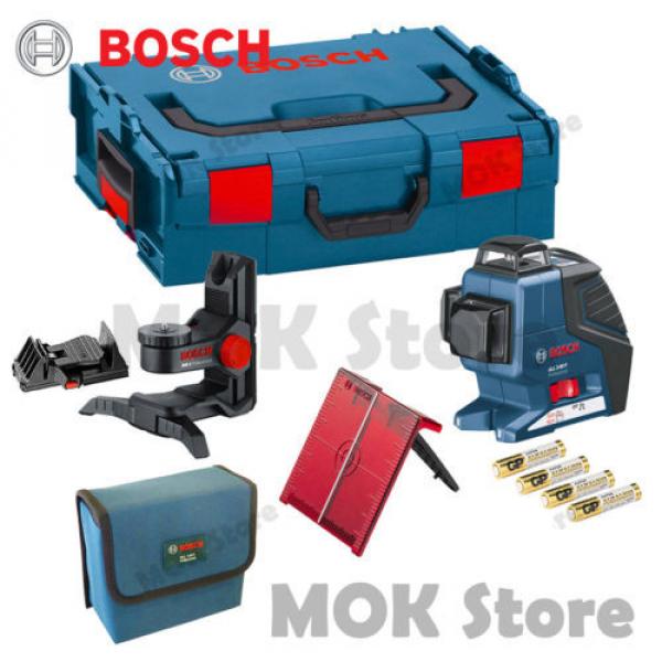 Bosch GLL3-80P Leveling Alignment Line Laser + BM1 Holder + LR2 Receiver Combo #1 image