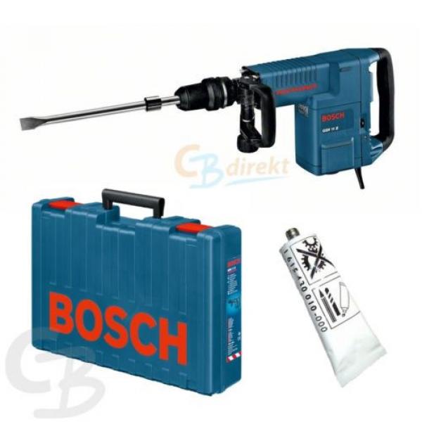 BOSCH PERCUTOR CON SDS-MAX GSH 11 E + Maleta Cincel plano Tubo de grasa Mango #1 image