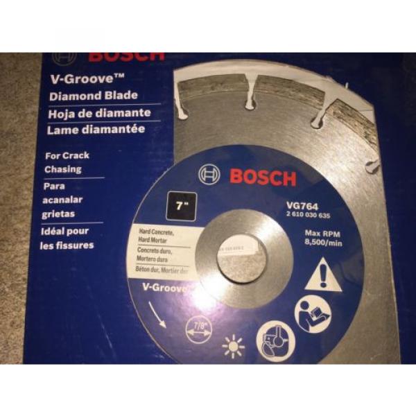 New Bosch VG764  V-Groove 7&#034; Diamond Blade For Concrete &amp; Hard Motor #3 image